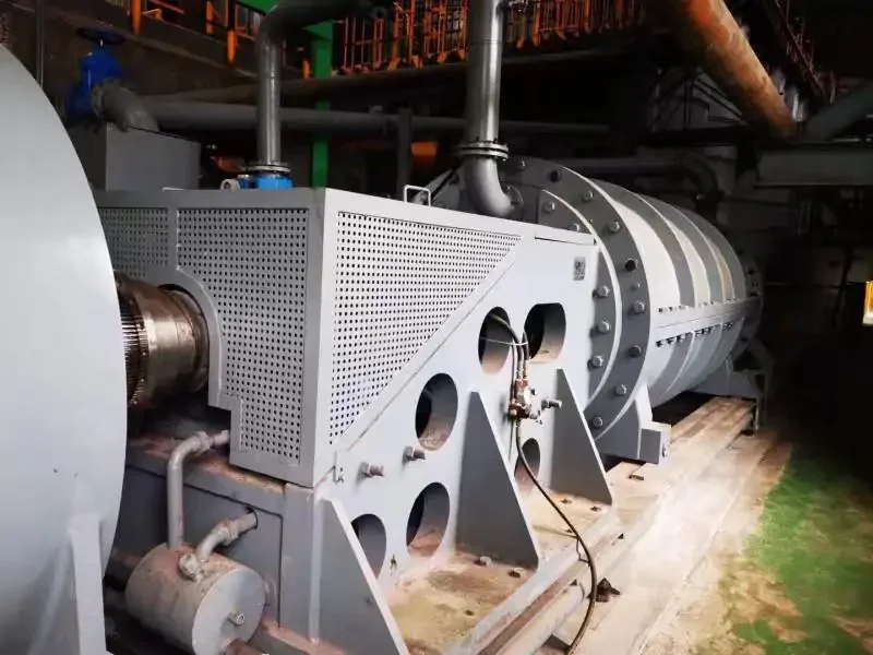 Large ENNENG industrial motor installed beside driven equipment